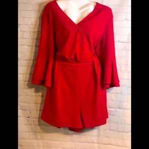 Romper w/Wrap Front, Back key-hole & Bell Sleeves - NY&C - NWOT